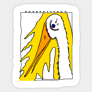 Magic Stork Free Delivery Sticker